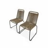 Alice's Garden Lot De 2 Chaises De Jardin En Corde Beige -Fauteuils de jardin Soldes Boutique lot de 2 chaises de jardin en corde beige