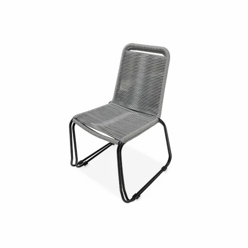 Alice's Garden Lot De 2 Chaises De Jardin En Corde Gris Clair 6 Alice's Garden Lot De 2 Chaises De Jardin En Corde Gris Clair – Image 4