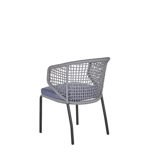 Beliani Lot De 2 Chaises De Jardin Grises 7 Beliani Lot De 2 Chaises De Jardin Grises – Image 5