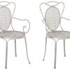 Beliani Lot De 2 Chaises De Jardin Grises -Fauteuils de jardin Soldes Boutique lot de 2 chaises de jardin grises