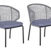 Beliani Lot De 2 Chaises De Jardin Grises -Fauteuils de jardin Soldes Boutique lot de 2 chaises de jardin grises 6