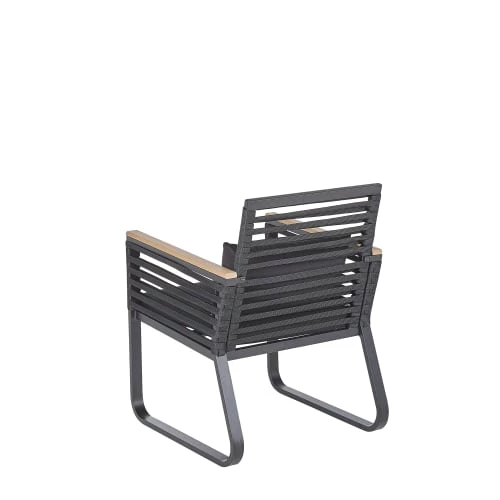 Beliani Lot De 2 Chaises De Jardin Noires 7 Beliani Lot De 2 Chaises De Jardin Noires – Image 5