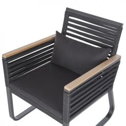 Beliani Lot De 2 Chaises De Jardin Noires 13 Beliani Lot De 2 Chaises De Jardin Noires -Fauteuils de jardin Soldes Boutique lot de 2 chaises de jardin noires 11