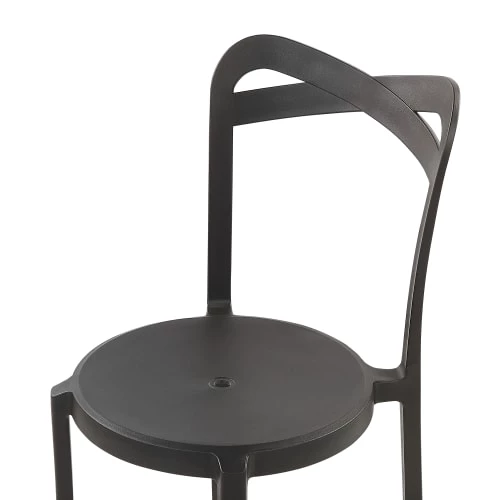 Beliani Lot De 2 Chaises De Jardin Noires 8 Beliani Lot De 2 Chaises De Jardin Noires – Image 6