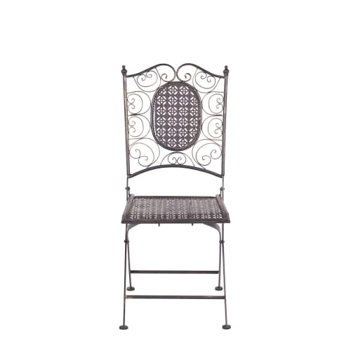 Beliani Lot De 2 Chaises De Jardin Noires 5 Beliani Lot De 2 Chaises De Jardin Noires – Image 3