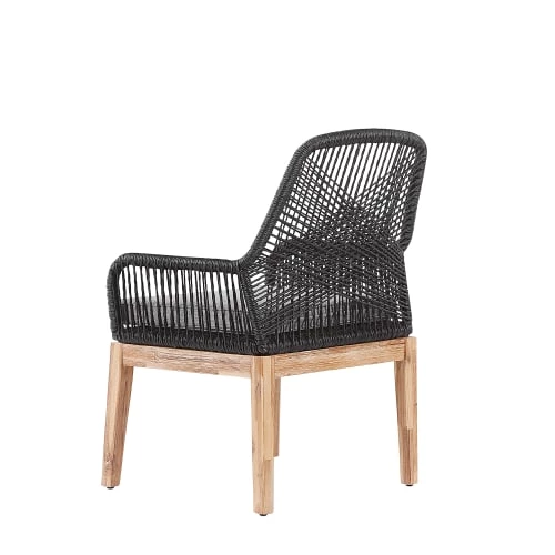 Beliani Lot De 2 Chaises De Jardin Noires 6 Beliani Lot De 2 Chaises De Jardin Noires – Image 4