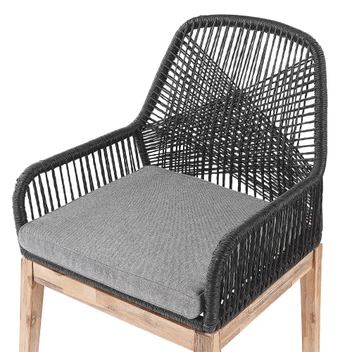Beliani Lot De 2 Chaises De Jardin Noires 7 Beliani Lot De 2 Chaises De Jardin Noires – Image 5