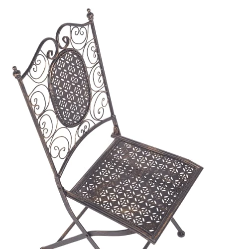 Beliani Lot De 2 Chaises De Jardin Noires 7 Beliani Lot De 2 Chaises De Jardin Noires – Image 5