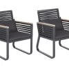 Beliani Lot De 2 Chaises De Jardin Noires 2 Beliani Lot De 2 Chaises De Jardin Noires -Fauteuils de jardin Soldes Boutique lot de 2 chaises de jardin noires 6