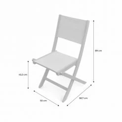 Alice's Garden Lot De 2 Chaises De Jardin Pliantes En Bois -Fauteuils de jardin Soldes Boutique lot de 2 chaises de jardin pliantes en bois 5