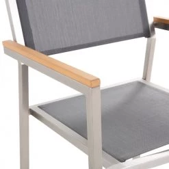 Beliani Chaises De Jardin Lot De 2 Chaises Grises 10 Beliani Chaises De Jardin Lot De 2 Chaises Grises -Fauteuils de jardin Soldes Boutique lot de 2 chaises grises 2