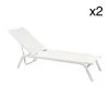 Now’s Home Bains De Soleil Et Chaises Longues Lot De 2 Chaises Longues Pliables Blanches 1 Now’s Home Bains De Soleil Et Chaises Longues Lot De 2 Chaises Longues Pliables Blanches -Fauteuils de jardin Soldes Boutique lot de 2 chaises longues pliables blanches