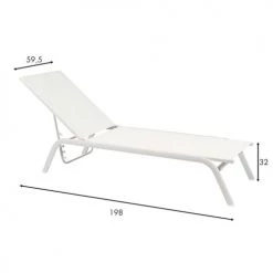 Now’s Home Bains De Soleil Et Chaises Longues Lot De 2 Chaises Longues Pliables Blanches -Fauteuils de jardin Soldes Boutique lot de 2 chaises longues pliables blanches 2