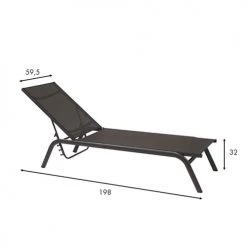 Now’s Home Bains De Soleil Et Chaises Longues Lot De 2 Chaises Longues Pliables Noires -Fauteuils de jardin Soldes Boutique lot de 2 chaises longues pliables noires 3