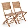 Oviala Chaises De Jardin Lot De 2 Chaises Pliantes En Bois D'eucalyptus -Fauteuils de jardin Soldes Boutique lot de 2 chaises pliantes en bois d eucalyptus
