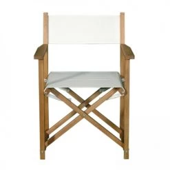 Oviala Chaises De Jardin Lot De 2 Chaises Pliantes En Bois D'eucalyptus Et Textilène Blanc -Fauteuils de jardin Soldes Boutique lot de 2 chaises pliantes en bois d eucalyptus et textilene blanc 4