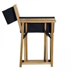 Oviala Chaises De Jardin Lot De 2 Chaises Pliantes En Bois D'eucalyptus Et Textilène Noir -Fauteuils de jardin Soldes Boutique lot de 2 chaises pliantes en bois d eucalyptus et textilene noir 3