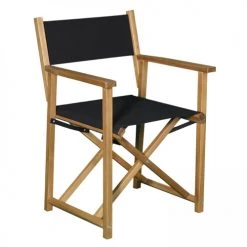 Oviala Chaises De Jardin Lot De 2 Chaises Pliantes En Bois D'eucalyptus Et Textilène Noir -Fauteuils de jardin Soldes Boutique lot de 2 chaises pliantes en bois d eucalyptus et textilene noir 5