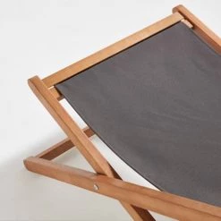 Oviala Bains De Soleil Et Chaises Longues Lot De 2 Chiliennes Eucalyptus Gris Clair -Fauteuils de jardin Soldes Boutique lot de 2 chiliennes eucalyptus gris clair 2