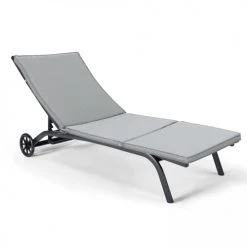 Oviala Matelas Pour Bain De Soleil Lot De 2 Coussins Bain De Soleil Polyester Blanc 186x60x5 Cm -Fauteuils de jardin Soldes Boutique lot de 2 coussins bain de soleil polyester blanc 186x60x5 cm 2