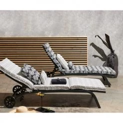 Oviala Matelas Pour Bain De Soleil Lot De 2 Coussins Bain De Soleil Polyester Blanc 186x60x5 Cm -Fauteuils de jardin Soldes Boutique lot de 2 coussins bain de soleil polyester blanc 186x60x5 cm 7