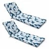 Oviala Matelas Pour Bain De Soleil Lot De 2 Coussins Bain De Soleil Polyester Bleu 186x60x5 Cm -Fauteuils de jardin Soldes Boutique lot de 2 coussins bain de soleil polyester bleu 186x60x5 cm 1