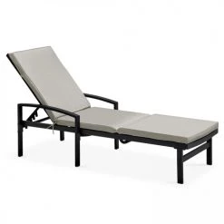 Oviala Matelas Pour Bain De Soleil Lot De 2 Coussins Bain De Soleil Polyester écru 186x53x5 Cm