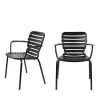 Zuiver Chaises De Jardin Lot De 2 Fauteuils De Jardin En Métal Noir -Fauteuils de jardin Soldes Boutique lot de 2 fauteuils de jardin en metal noir