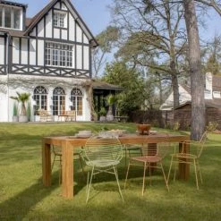 Pirouette Paris Chaises De Jardin Lot De 2 Fauteuils De Table En Métal Vert -Fauteuils de jardin Soldes Boutique lot de 2 fauteuils de table en metal vert 3