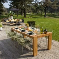 Now’s Home Chaises De Jardin Lot De 2 Fauteuils De Table Outdoor En Métal Vert H78cm -Fauteuils de jardin Soldes Boutique lot de 2 fauteuils de table outdoor en metal vert h78cm 2