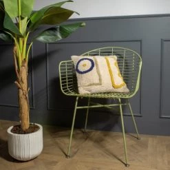 Now’s Home Chaises De Jardin Lot De 2 Fauteuils De Table Outdoor En Métal Vert H78cm -Fauteuils de jardin Soldes Boutique lot de 2 fauteuils de table outdoor en metal vert h78cm 5