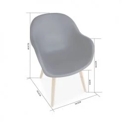 Alice's Garden Chaises De Jardin Lot De 2 Fauteuils En Acacia Et Résine Injectée Gris -Fauteuils de jardin Soldes Boutique lot de 2 fauteuils en acacia et resine injectee gris 4