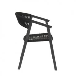 Now’s Home Fauteuils De Jardin Lot De 2 Fauteuils En Cordelette Noire -Fauteuils de jardin Soldes Boutique lot de 2 fauteuils en cordelette noire 5