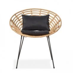 Oviala Fauteuils De Jardin Lot De 2 Fauteuils En Rotin Synthétique -Fauteuils de jardin Soldes Boutique lot de 2 fauteuils en rotin synthetique 4