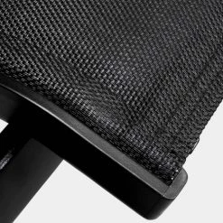 Oviala Fauteuils De Jardin Lot De 2 Fauteuils Noir En Aluminium Et Textilène Noir -Fauteuils de jardin Soldes Boutique lot de 2 fauteuils noir en aluminium et textilene noir 3