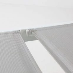 Kerama Bains De Soleil Et Chaises Longues Lot De 2 Grandes Chaises Longues En Aluminium Blanc Avec Roulettes -Fauteuils de jardin Soldes Boutique lot de 2 grandes chaises longues en aluminium blanc avec roulettes 4