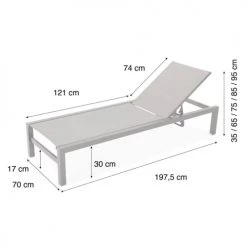 Kerama Bains De Soleil Et Chaises Longues Lot De 2 Grandes Chaises Longues En Aluminium Blanc Avec Roulettes -Fauteuils de jardin Soldes Boutique lot de 2 grandes chaises longues en aluminium blanc avec roulettes 9
