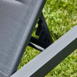 Kerama Bains De Soleil Et Chaises Longues Lot De 2 Grandes Chaises Longues En Aluminium Gris Anthracite -Fauteuils de jardin Soldes Boutique lot de 2 grandes chaises longues en aluminium gris anthracite 2