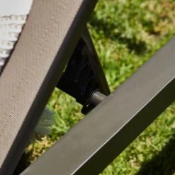 Kerama Bains De Soleil Et Chaises Longues Lot De 2 Grandes Chaises Longues En Aluminium Marron Avec Roulettes -Fauteuils de jardin Soldes Boutique lot de 2 grandes chaises longues en aluminium marron avec roulettes 2