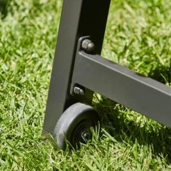 Kerama Bains De Soleil Et Chaises Longues Lot De 2 Grandes Chaises Longues En Aluminium Marron Avec Roulettes -Fauteuils de jardin Soldes Boutique lot de 2 grandes chaises longues en aluminium marron avec roulettes 8