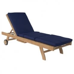 Happy Garden Lot De 2 Matelas Pour Bain De Soleil 200cm En Tissu Bleu -Fauteuils de jardin Soldes Boutique lot de 2 matelas pour bain de soleil 200cm en tissu bleu 2