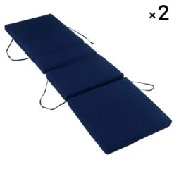 Happy Garden Lot De 2 Matelas Pour Bain De Soleil 200cm En Tissu Bleu -Fauteuils de jardin Soldes Boutique lot de 2 matelas pour bain de soleil 200cm en tissu bleu 3