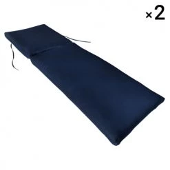 Happy Garden Lot De 2 Matelas Pour Bain De Soleil En Tissu Bleu
