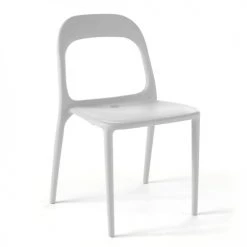 Oviala Chaises De Jardin Lot De 4 Chaises En Plastique Blanc -Fauteuils de jardin Soldes Boutique lot de 4 chaises en plastique blanc 3