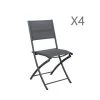 Avril Paris Chaises De Jardin Lot De 4 Chaises Pliables En Aluminium Anthracite