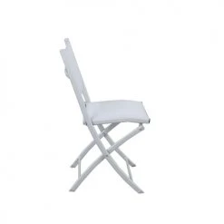 Avril Paris Chaises De Jardin Lot De 4 Chaises Pliables En Aluminium Argent -Fauteuils de jardin Soldes Boutique lot de 4 chaises pliables en aluminium argent 2