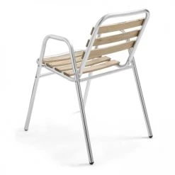 Oviala Lot De 4 Fauteuils De Jardin Aluminium Gris -Fauteuils de jardin Soldes Boutique lot de 4 fauteuils de jardin aluminium gris 3