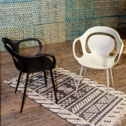 Now’s Home Chaises De Jardin Lot De 4 Fauteuils De Table Blanc Mat -Fauteuils de jardin Soldes Boutique lot de 4 fauteuils de table blanc mat 2