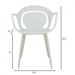 Now’s Home Chaises De Jardin Lot De 4 Fauteuils De Table Blanc Mat -Fauteuils de jardin Soldes Boutique lot de 4 fauteuils de table blanc mat 4