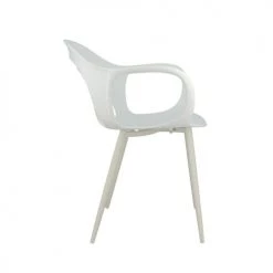 Now’s Home Chaises De Jardin Lot De 4 Fauteuils De Table Blanc Mat -Fauteuils de jardin Soldes Boutique lot de 4 fauteuils de table blanc mat 5